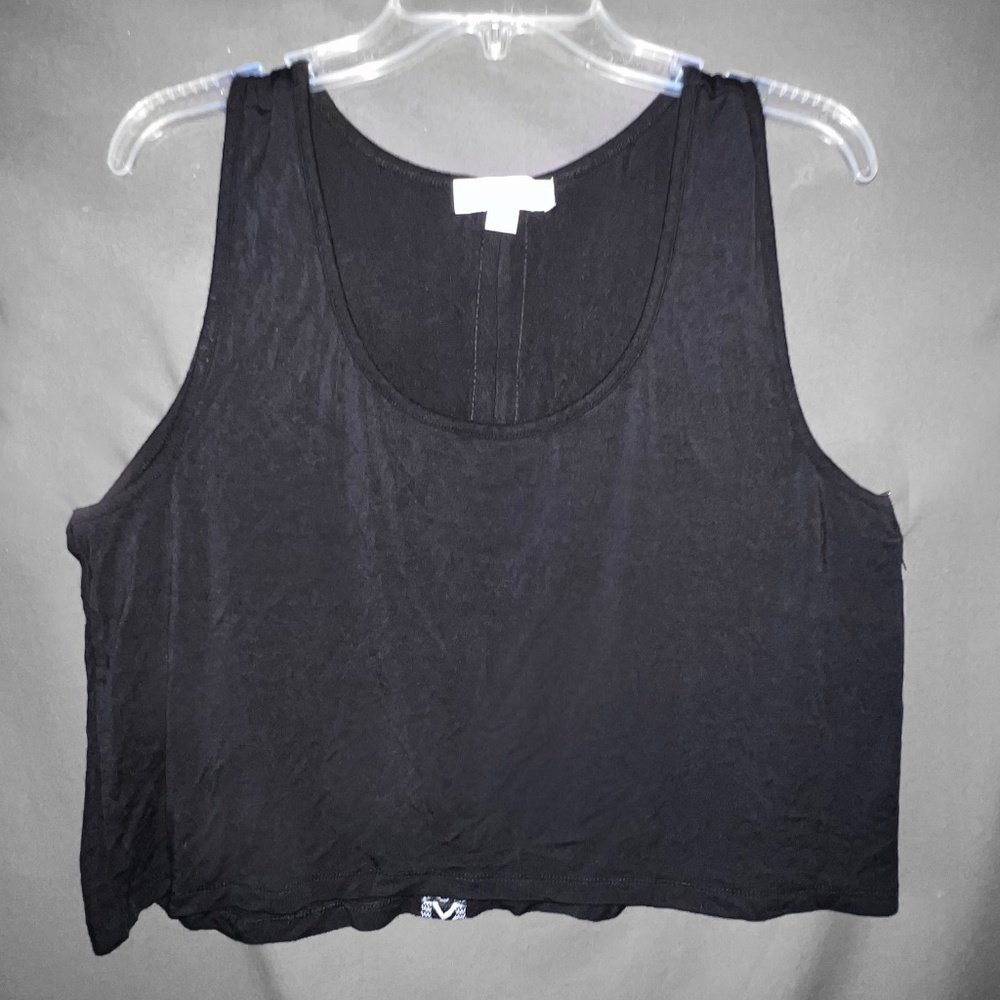 Black Soft Crop Tank top